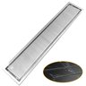Ralo Linear Embralumi Oculto Invisível Piso Aço Inox 50x10cm - 1