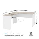 Ver imagem 4 de Mesa de Escritório em L 120x60cm + Cadeira Ergonômica Reclinável com Apoio Lombar,Pistão Classe 4