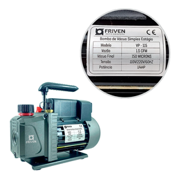 Bomba de Vacuo 1.5 Cfm Refrigeração Simples Estágio 1/4 Hp - 2