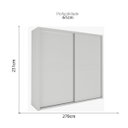 Ver imagem 2 de Guarda-Roupa Palladium 2 Portas Branco Rudnick 231X270X61