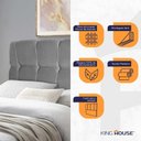 Ver imagem 4 de Cabeceira Cama Box King 195cm Suede Velut Cinza - King House