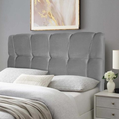 Cabeceira Cama Box King 195cm Suede Velut Cinza - King House