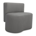 Ver imagem 2 de Puff com Encosto Feijão Curvo Orgânico Sala Confortável Redondo Resistente Linho:suede Cinza