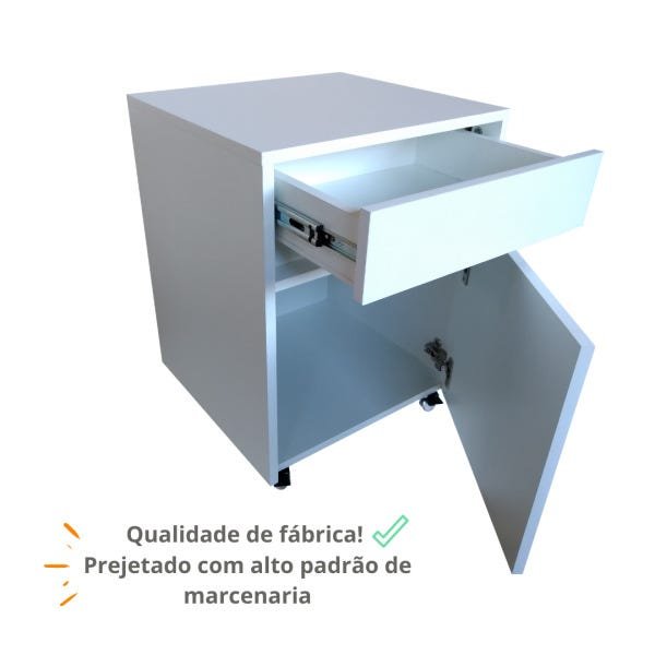 Mesa de Cabeceira Porquinho Volante com Gaveta e Porta - 3