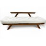 Sofá Japão Futon Sarja Impermeável Branco Off Madeira Imbuia - 4