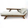 Sofá Japão Futon Sarja Impermeável Branco Off Madeira Imbuia - 2
