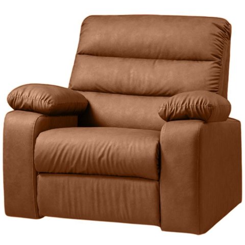 Poltrona do Papai Reclinável Manual Manila K01 Couríssimo Camel - Lyam Decor