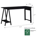 Ver imagem 3 de Escrivaninha Cavalete Creative 140cm Espresso Móveis