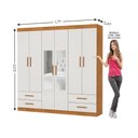 Ver imagem 3 de Closet Casal Lu 06 Portas 04 Gavetas com Espelhos Carioca Móveis