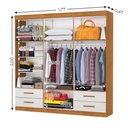 Ver imagem 5 de Closet Casal Lu 06 Portas 04 Gavetas com Espelhos Carioca Móveis