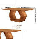 Ver imagem 3 de Mesa de Jantar Ane 180cm Tampo Laminado Barril com 6 Cadeiras Munique