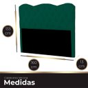 Ver imagem 6 de Cabeceira Casal Queen Estofada para Cama Box Verona Veludo Verde