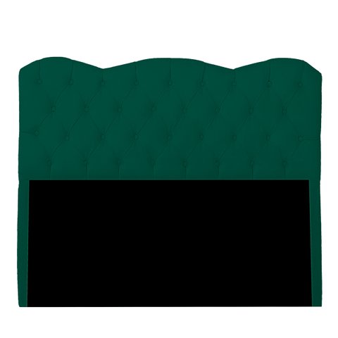 Cabeceira Casal Queen Estofada para Cama Box Verona Veludo Verde