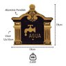 Visor Leitura Agua Vila Rica Ouro Alumínio Fundido 19x19cm - 2