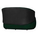Ver imagem 3 de Poltrona Namoradeira Sofá Orgânico 2 Lugares Beatriz Suede Composê Corino Preto - Suede Verde