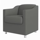Ver imagem 2 de Poltrona Decorativa para Sala, Escritorio, Recepção Tila Suede Cinza
