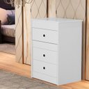 Ver imagem 4 de Penteadeira com Gavetas Espelho e Banqueta Branca Olivia Mdf:branco