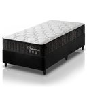 Ver imagem 1 de Cama Box Solteiro King Preto + Colchão Molas Ensacadas Zidi Bahamas 96x203x61cm