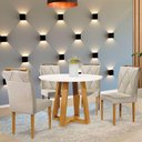 Ver imagem 2 de Conjunto Sala de Jantar 4 Lugares Mesa Redonda e 4 Cadeiras