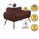 Ver imagem 5 de Kit 02 Poltronas + Sofá 2 Lugares com Puff Opala Balaqui Cor:marrom