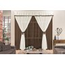 Cortina para Quarto Inteira Voal na Cor Tabaco 2,00m x 1,70m para Trilho Comum Mara - 1
