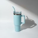 Ver imagem 1 de Copo Térmico Ms-971 1200ml com Canudo:Azul Bebê