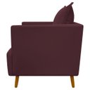 Ver imagem 4 de Poltrona Decorativa para Sala Recepção Escritório Consultório Reforçada Eliza Tecido Suede