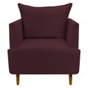 Ver imagem 1 de Poltrona Decorativa para Sala Recepção Escritório Consultório Reforçada Eliza Tecido Suede