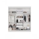 Ver mais imagens de Guarda Roupa Casal Modulado de Canto 11 Portas de Bater 2 Gavetas MDP Branco Multimóveis