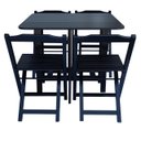 Ver imagem 7 de Conjunto Prático Mesa e 4 Cadeiras Dobrável Preto, Bar-Cozinha-Lazer-Varanda ( QUADRADO OVAL )