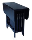 Ver imagem 1 de Conjunto Prático Mesa e 4 Cadeiras Dobrável Preto, Bar-Cozinha-Lazer-Varanda ( QUADRADO OVAL )