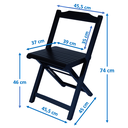 Ver imagem 2 de Conjunto Prático Mesa e 4 Cadeiras Dobrável Preto, Bar-Cozinha-Lazer-Varanda ( QUADRADO OVAL )
