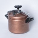 Ver imagem 1 de Panela Alta Pressão Antiaderente Revestimento Mármore Cerâmico 6 Litros Bronze