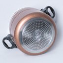 Ver imagem 3 de Panela Alta Pressão Antiaderente Revestimento Mármore Cerâmico 6 Litros Bronze