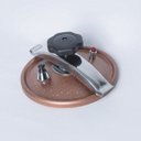 Ver imagem 4 de Panela Alta Pressão Antiaderente Revestimento Mármore Cerâmico 6 Litros Bronze