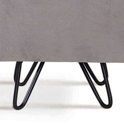 Puff Dado Prata com Base de Aço - Daf - 3