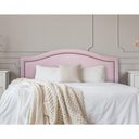 Ver imagem 1 de Cabeceira Casal Curva Luxo 140x60 Courino Rosa - Tachas Fumê