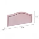 Ver imagem 3 de Cabeceira Casal Curva Luxo 140x60 Courino Rosa - Tachas Fumê