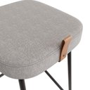 Ver imagem 3 de Kit 04 Banquetas Altas Cozinha e Área Gourmet Vik Estofada Linho Cinza - Desk Design