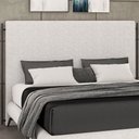 Ver imagem 1 de Cabeceira Cama Box Queen 160cm Estofada Goya P05 Linho Cinza Claro - Lyam Decor