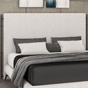 Ver imagem 2 de Cabeceira Cama Box Queen 160cm Estofada Goya P05 Linho Cinza Claro - Lyam Decor