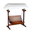 Ver imagem 1 de Banco Balanço de Jardim com Toldo Movel de Jardim - Preto