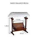 Ver imagem 2 de Banco Balanço de Jardim com Toldo Movel de Jardim - Preto