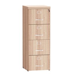 Arquivo de Madeira com 04 Gavetas Pe40 Pandin 1,30 M Noce Naturale - 1