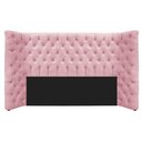 Ver imagem 1 de Cabeceira King Everest P02 195cm para Cama Box Suede - Doce Sonho Móveis Rosa Bebê