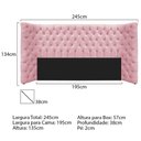 Ver imagem 5 de Cabeceira King Everest P02 195cm para Cama Box Suede - Doce Sonho Móveis Rosa Bebê