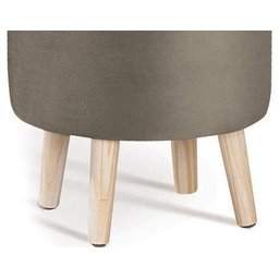 Puff Rolha Fendi com Base de Madeira - Daf - 3