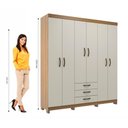 Ver imagem 5 de Guarda Roupa 6 Portas e 3 Gavetas Rp3637 Decibal Ipê Cristalo