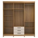 Ver imagem 6 de Guarda Roupa 6 Portas e 3 Gavetas Rp3637 Decibal Ipê Cristalo