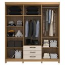 Ver imagem 3 de Guarda Roupa 6 Portas e 3 Gavetas Rp3637 Decibal Ipê Cristalo